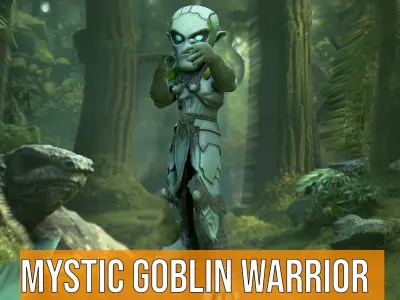 Mystic Goblin Warrior model pack Low-poly 3D model