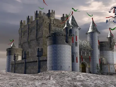 Medieval Castle Dalle 3D model