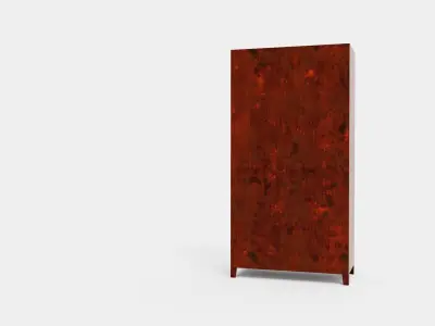 METAL CABINET-DOUBLE LONG-RUSTY Low-poly 3D model
