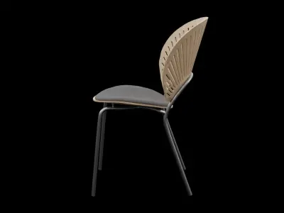 TRINIDAD Chair-oak wood Low-poly 3D model