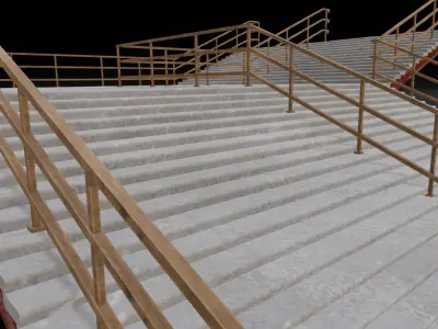 Stair 3D Model Low-poly 3D model