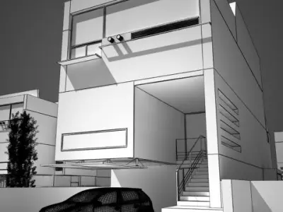 Modern Cottage House 3D model