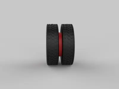 6 spoke Dayton rear old school Rc wheel 3D print model