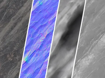 Rock Cliff Materials 01-  Sbsar PBR  4K Seamless Texture