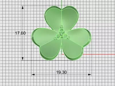 Pendant Clover - Frivole 3D print model