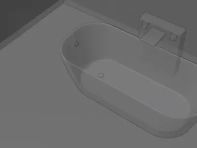 Modern Bathtub Free low-poly 3D model
