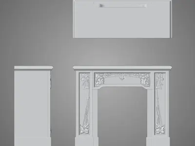 Art Nouveau fireplace - 3D printing 3D print model