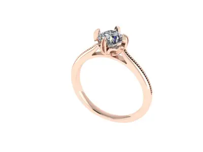 Women diamond engagement ring 3d render 3D print model get