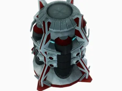 Force field generator 05 sci-fi Low-poly 3D model