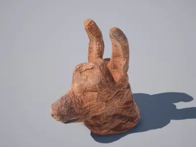 God Statue Anubis Head  Low-poly 3D model