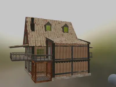 9 House Variants - 4K NEXT GEN game-ready models of town houses Low-poly 3D model