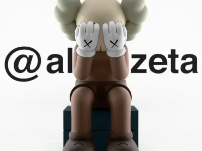 Kaws Passing Through Textured Low-poly 3D model