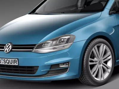 Volkswagen Golf VII 5-door 2013 3D model