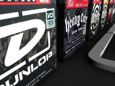 Dunlop String boxes Free 3D model