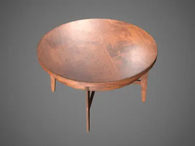 Table round coffee Low-poly 3D model