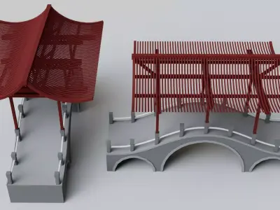 Bridge Collection - Game Ready Low-poly 3D model