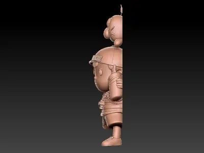 Formula one racing car with boy model 3D print model