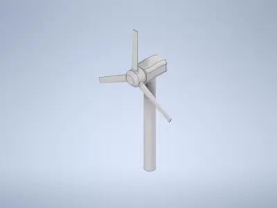 Cartoony Windmill Low-poly 3D model