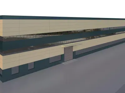 Industrial Building Factory 021 3D model