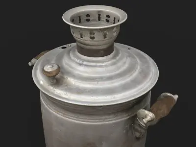 Old Samovar Low-poly 3D model