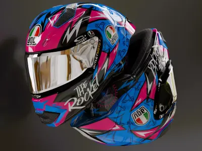 Motorcycle Helmet 3D model