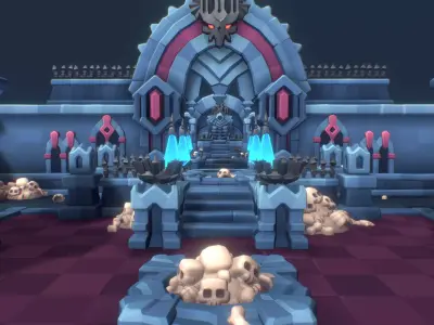 Demonic Dungeon Set - Proto Series Low-poly 3D model