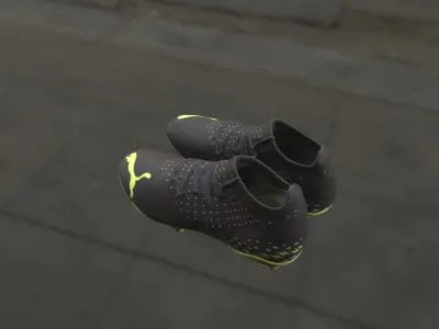 soccer cleats with substance painter  3D model