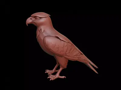 Falcon Animal Sculpture 3D print model