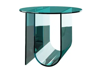 Living Room Acrylic Side Table 3D model