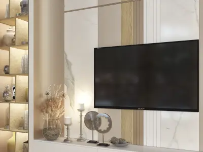 TV wall 21 3D model