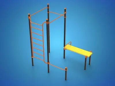 Gym Equipment Outdoor 3D model