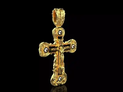 Jesus Cross Pendant z623 3D print model