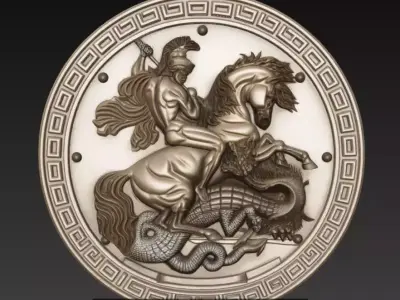 Cyber-Classical Medallion Collection - Fusion Relief Sculptures