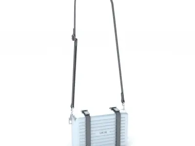 Dior and Rimowa Clutch Shoulder Blue 3D model