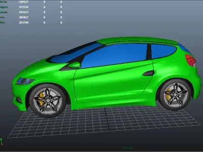 Car Wind Tunnel Low-poly 3D model