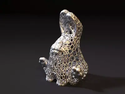 Rabbit Voronoi 3D print model