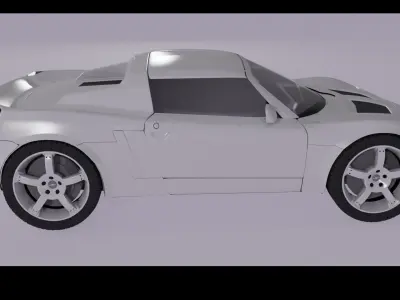 Automobile sports car Low-poly 3D model