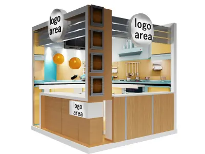 Booth Exhibition Stand a9 3D model
