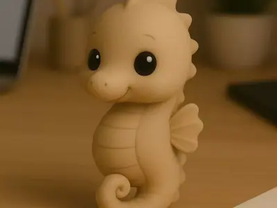 Seahorse - Kawaii Animals Collection 3D print model