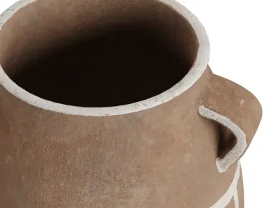 Fairfax Handcrafted Terracotta Urn 3D model