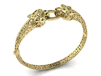 Panthere Bracelet Brand Gold  3D print model