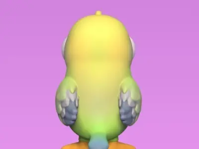 Parakeet Bird 3D print model