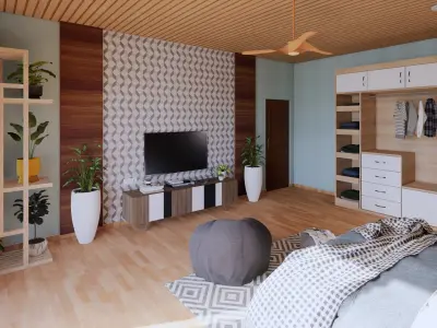 Bedroom Scene 2 3D model