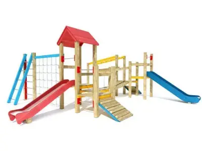 Kids Outdoor Playground Equipment 3D model