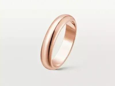 C - RING - WEDDING RING- 4MM 3D print model