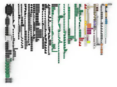 PixelBricks3D - LEGO Aston Martin Safety Car and AMR23 Set  3D print model