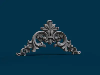 Wood carving decoration 3D model