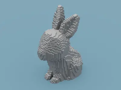 Voxel Rabbit Low-poly 3D model purchase
