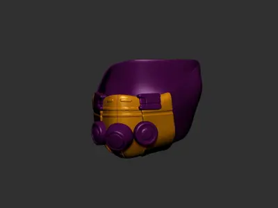 helmet high poly sculpt 3d printable  3D model 17