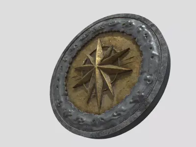 Ancient Round Shield 3D model